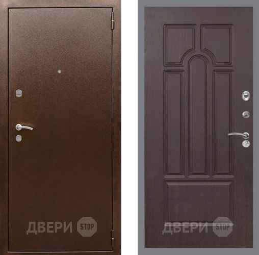 Входная металлическая Дверь Рекс (REX) 1А Медный Антик FL-58 Венге в Красноармейске