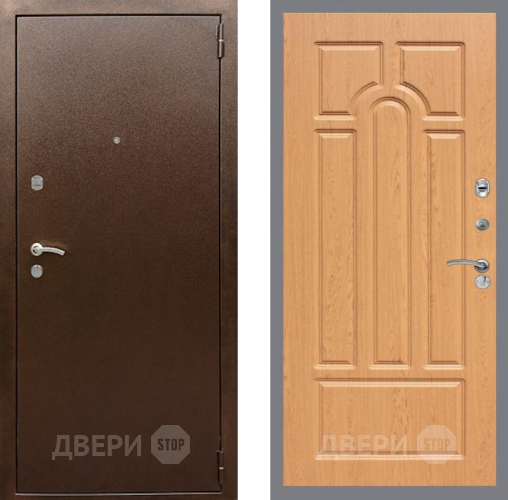 Входная металлическая Дверь Рекс (REX) 1А Медный Антик FL-58 Дуб в Красноармейске