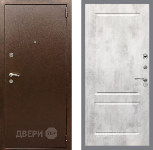 Входная металлическая Дверь Рекс (REX) 1А Медный Антик FL-117 Бетон светлый в Красноармейске