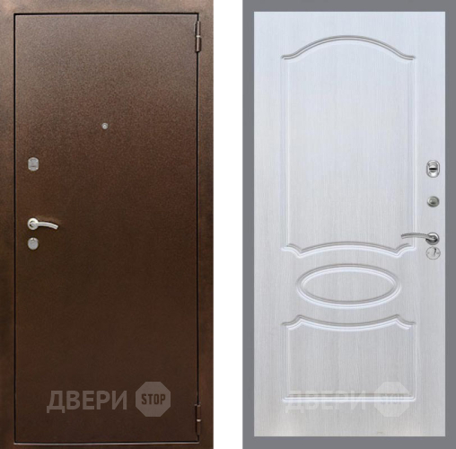 Дверь Рекс (REX) 1А Медный Антик FL-128 Лиственница беж в Красноармейске
