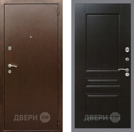 Входная металлическая Дверь Рекс (REX) 1А Медный Антик FL-243 Венге в Красноармейске