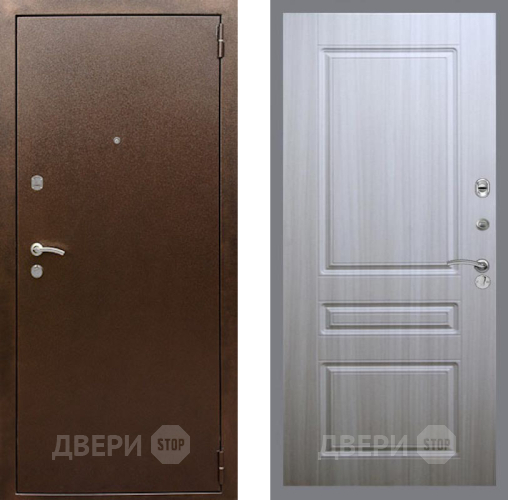 Входная металлическая Дверь Рекс (REX) 1А Медный Антик FL-243 Сандал белый в Красноармейске