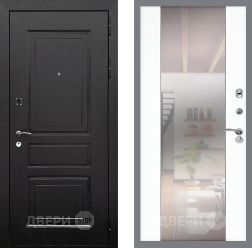 Входная металлическая Дверь Рекс (REX) 6 Венге СБ-16 Зеркало Силк Сноу в Красноармейске