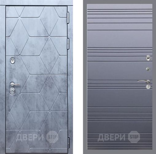 Входная металлическая Дверь Рекс (REX) 28 Line Силк титан в Красноармейске