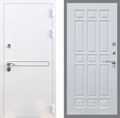 Входная металлическая Дверь Рекс (REX) 27 FL-33 Белый ясень в Красноармейске