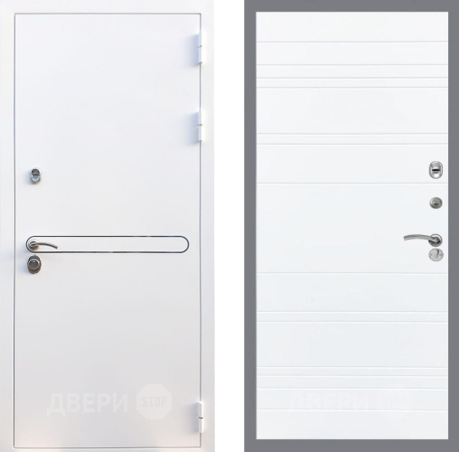 Входная металлическая Дверь Рекс (REX) 27 Line Силк Сноу в Красноармейске