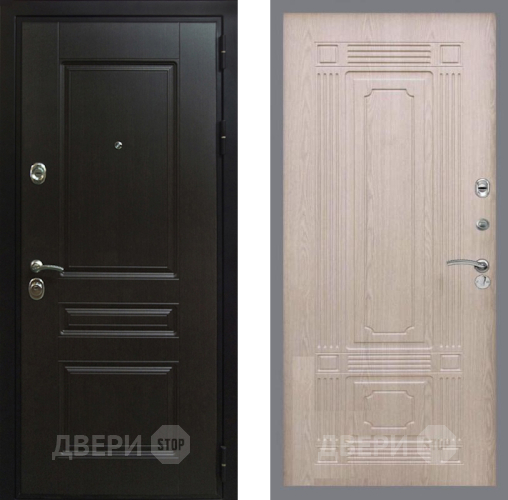 Входная металлическая Дверь Рекс (REX) Премиум-Н FL-2 Беленый дуб в Красноармейске