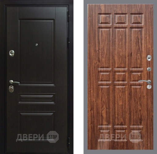 Входная металлическая Дверь Рекс (REX) Премиум-Н FL-33 орех тисненый в Красноармейске