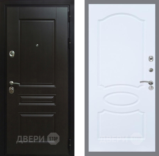 Входная металлическая Дверь Рекс (REX) Премиум-Н FL-128 Силк Сноу в Красноармейске