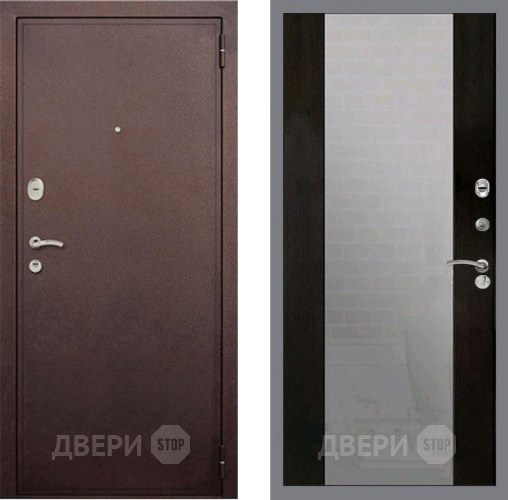 Дверь Рекс (REX) 2 Медный Антик СБ-16 Зеркало Венге в Красноармейске