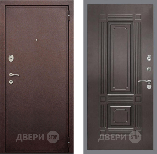 Входная металлическая Дверь Рекс (REX) 2 Медный Антик FL-2 Венге в Красноармейске