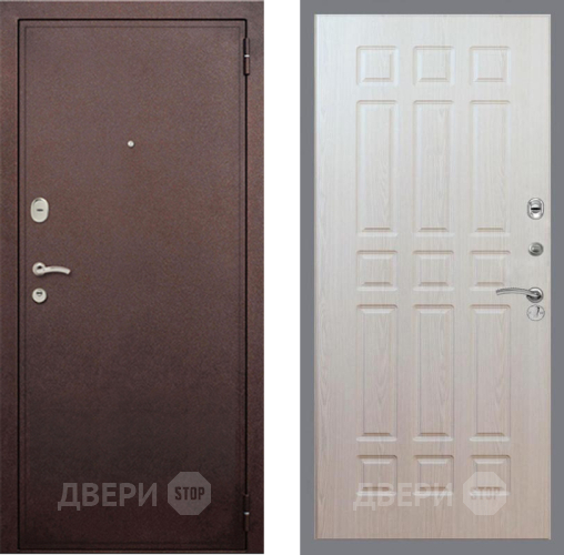 Входная металлическая Дверь Рекс (REX) 2 Медный Антик FL-33 Беленый дуб в Красноармейске
