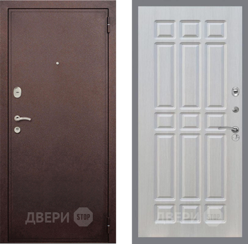 Входная металлическая Дверь Рекс (REX) 2 Медный Антик FL-33 Лиственница беж в Красноармейске