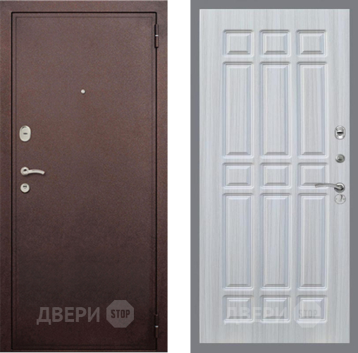 Входная металлическая Дверь Рекс (REX) 2 Медный Антик FL-33 Сандал белый в Красноармейске