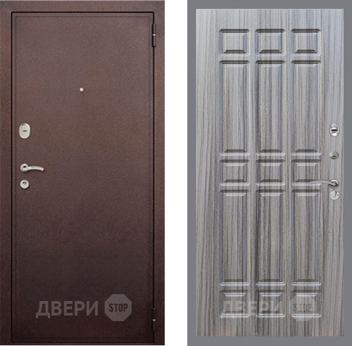 Входная металлическая Дверь Рекс (REX) 2 Медный Антик FL-33 Сандал грей в Красноармейске