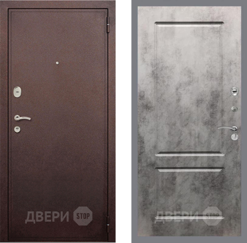 Входная металлическая Дверь Рекс (REX) 2 Медный Антик FL-117 Бетон темный в Красноармейске