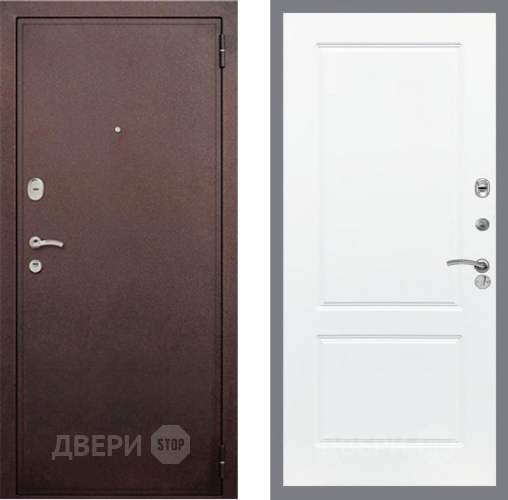 Входная металлическая Дверь Рекс (REX) 2 Медный Антик FL-117 Силк Сноу в Красноармейске
