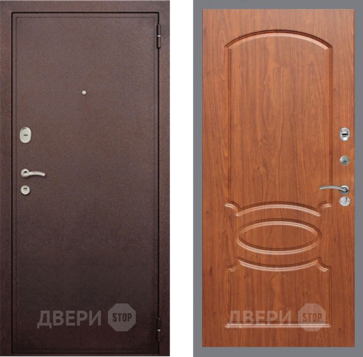 Входная металлическая Дверь Рекс (REX) 2 Медный Антик FL-128 Морёная берёза в Красноармейске