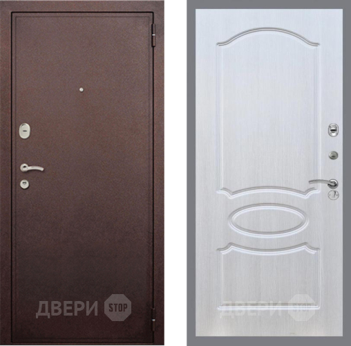 Входная металлическая Дверь Рекс (REX) 2 Медный Антик FL-128 Лиственница беж в Красноармейске