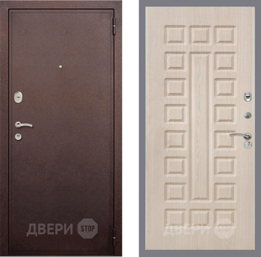 Входная металлическая Дверь Рекс (REX) 2 Медный Антик FL-183 Беленый дуб в Красноармейске