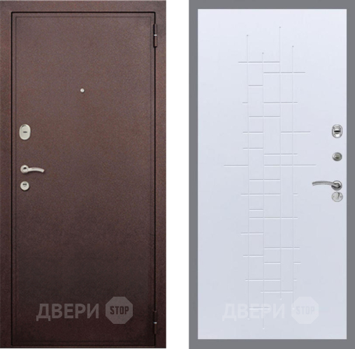 Дверь Рекс (REX) 2 Медный Антик FL-289 Белый ясень в Красноармейске