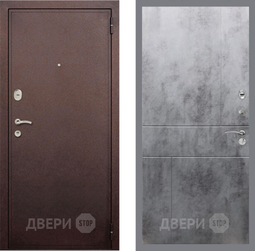 Входная металлическая Дверь Рекс (REX) 2 Медный Антик FL-290 Бетон темный в Красноармейске