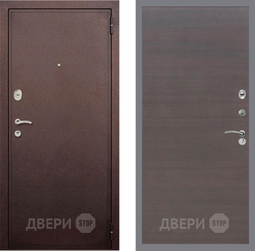 Входная металлическая Дверь Рекс (REX) 2 Медный Антик GL венге поперечный в Красноармейске