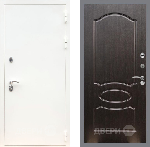 Входная металлическая Дверь Рекс (REX) 5 Белая Шагрень FL-128 Венге светлый в Красноармейске