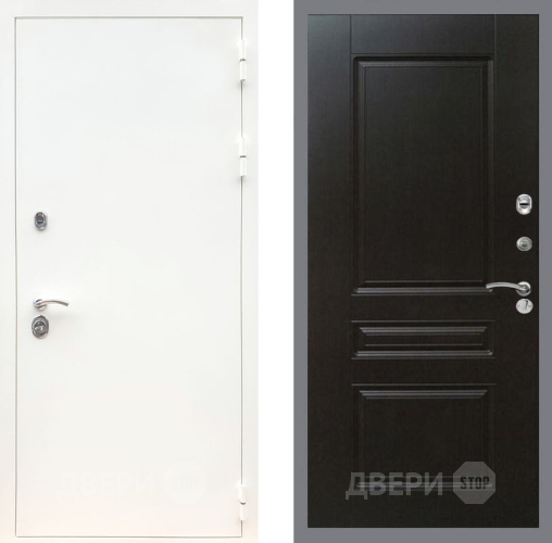 Входная металлическая Дверь Рекс (REX) 5 Белая Шагрень FL-243 Венге в Красноармейске