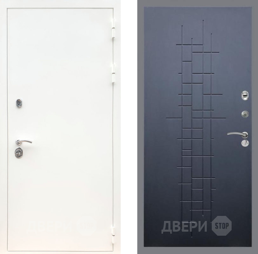 Входная металлическая Дверь Рекс (REX) 5 Белая Шагрень FL-289 Ясень черный в Красноармейске