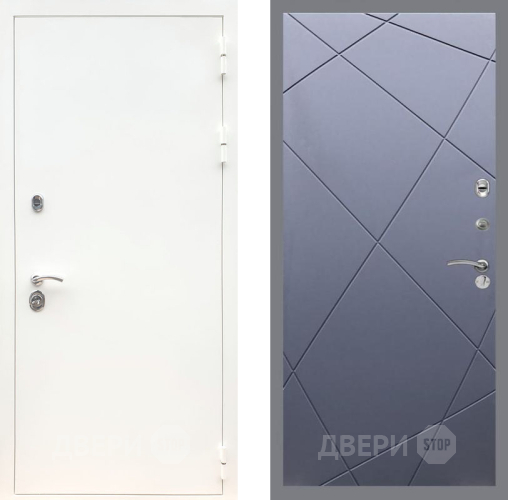 Входная металлическая Дверь Рекс (REX) 5 Белая Шагрень FL-291 Силк титан в Красноармейске
