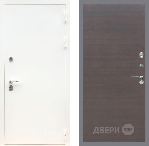 Входная металлическая Дверь Рекс (REX) 5 Белая Шагрень GL венге поперечный в Красноармейске