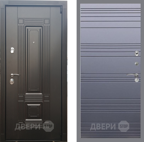 Входная металлическая Дверь Рекс (REX) 9 Line Силк титан в Красноармейске