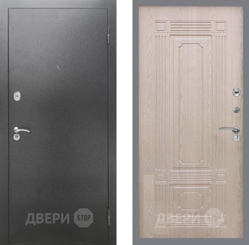 Входная металлическая Дверь Рекс (REX) 2А Серебро Антик FL-2 Беленый дуб в Красноармейске