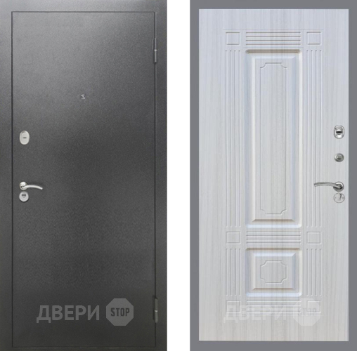 Дверь Рекс (REX) 2А Серебро Антик FL-2 Сандал белый в Красноармейске