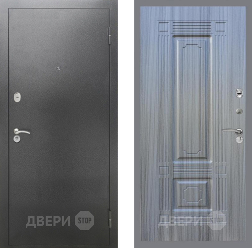 Дверь Рекс (REX) 2А Серебро Антик FL-2 Сандал грей в Красноармейске