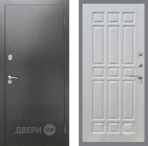 Входная металлическая Дверь Рекс (REX) 2А Серебро Антик FL-33 Лиственница беж в Красноармейске