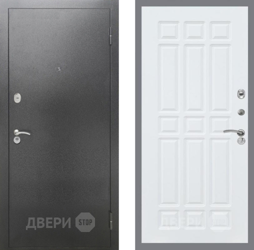 Дверь Рекс (REX) 2А Серебро Антик FL-33 Силк Сноу в Красноармейске