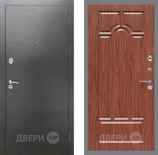 Входная металлическая Дверь Рекс (REX) 2А Серебро Антик FL-58 орех тисненый в Красноармейске