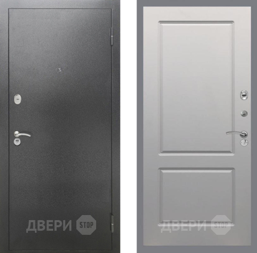 Дверь Рекс (REX) 2А Серебро Антик FL-117 Грей софт в Красноармейске