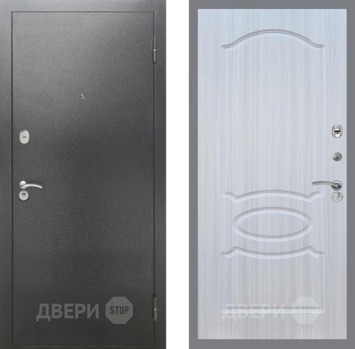 Входная металлическая Дверь Рекс (REX) 2А Серебро Антик FL-128 Сандал белый в Красноармейске