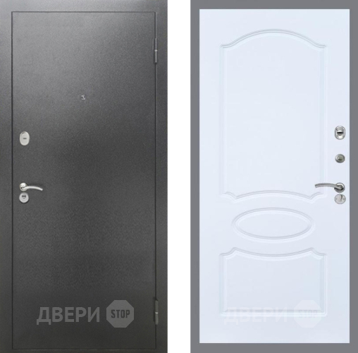 Дверь Рекс (REX) 2А Серебро Антик FL-128 Силк Сноу в Красноармейске