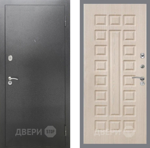 Дверь Рекс (REX) 2А Серебро Антик FL-183 Беленый дуб в Красноармейске