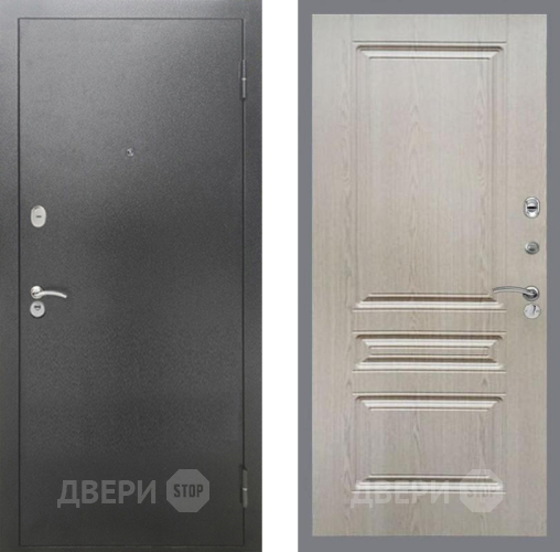 Дверь Рекс (REX) 2А Серебро Антик FL-243 Беленый дуб в Красноармейске