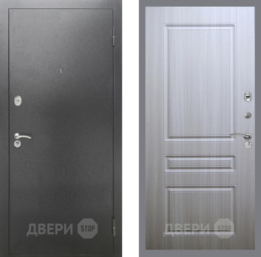 Входная металлическая Дверь Рекс (REX) 2А Серебро Антик FL-243 Сандал белый в Красноармейске