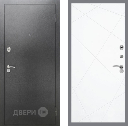 Дверь Рекс (REX) 2А Серебро Антик FL-291 Силк Сноу в Красноармейске