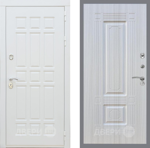 Входная металлическая Дверь Рекс (REX) 8 Силк Сноу FL-2 Сандал белый в Красноармейске