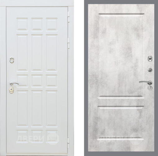 Входная металлическая Дверь Рекс (REX) 8 Силк Сноу FL-117 Бетон светлый в Красноармейске