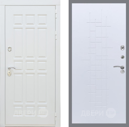 Входная металлическая Дверь Рекс (REX) 8 Силк Сноу FL-289 Белый ясень в Красноармейске