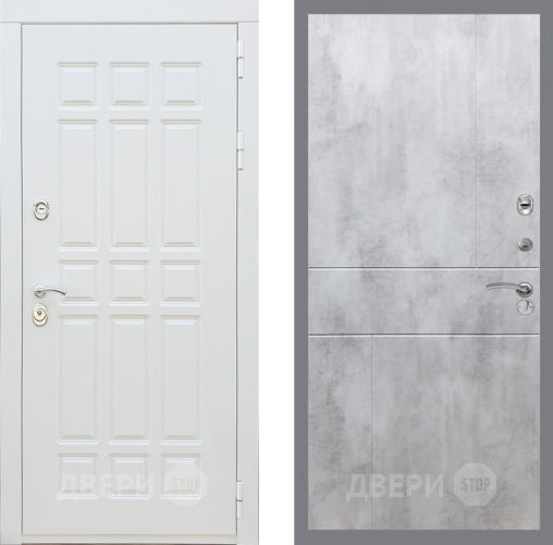 Входная металлическая Дверь Рекс (REX) 8 Силк Сноу FL-290 Бетон светлый в Красноармейске